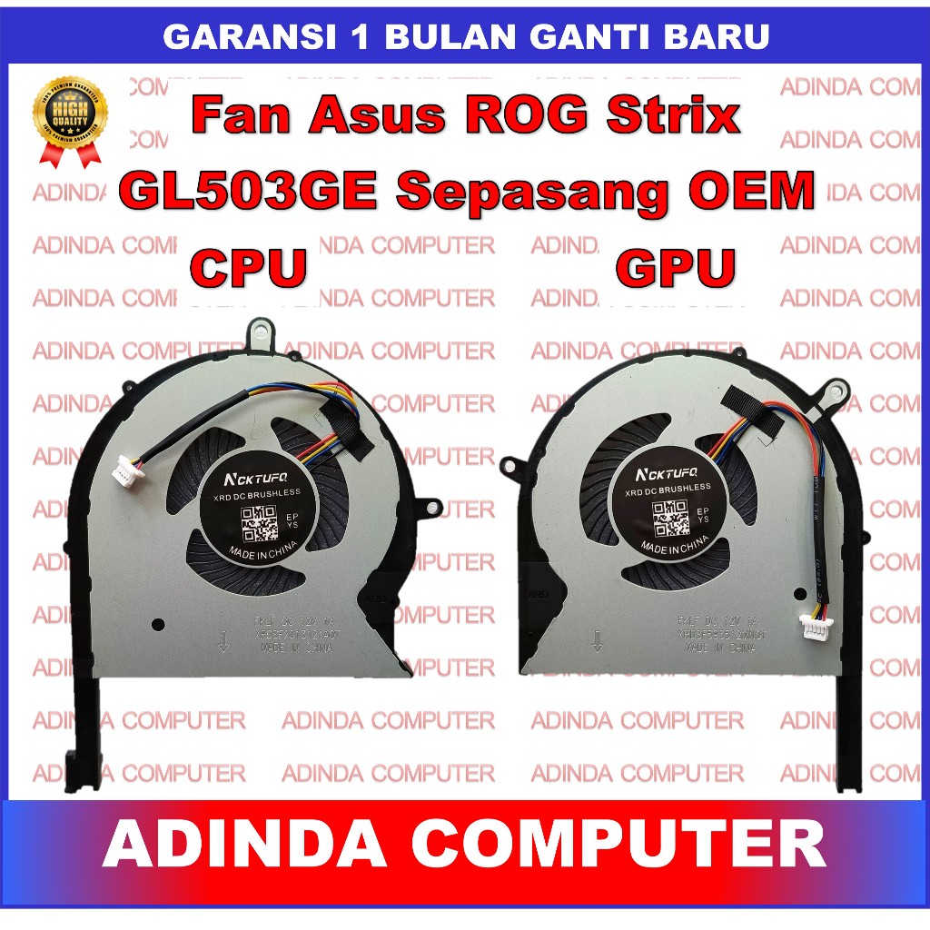 Kipas Fan Asus ROG Strix GL503GE GL703GE PX503GE PX703GE CPU Kanan GPU Kiri