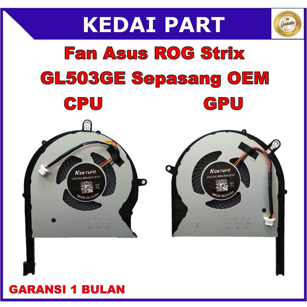 Kipas Fan Asus ROG Strix GL503GE GL703GE PX503GE PX703GE CPU Kanan GPU Kiri