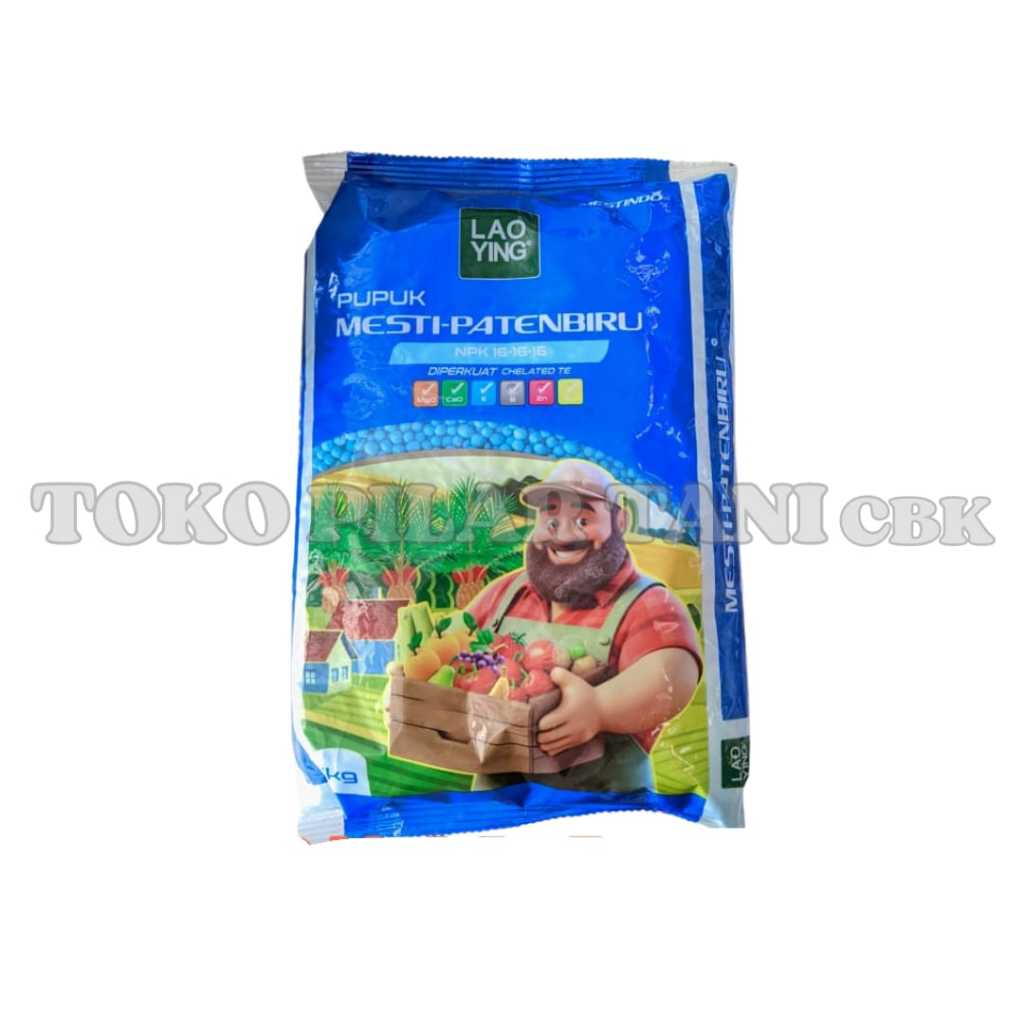 Pupuk NPK Laoying 16.16.16 Paten Biru 1Kg