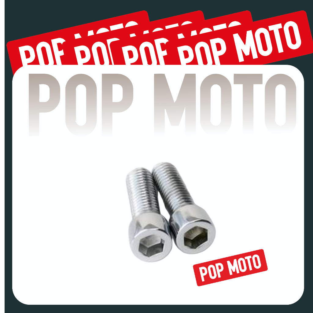 Baut L M6 x 20 Nekel Chrome Krum Drat 1.00 Kunci L5 Nikel Socket Head Nickle