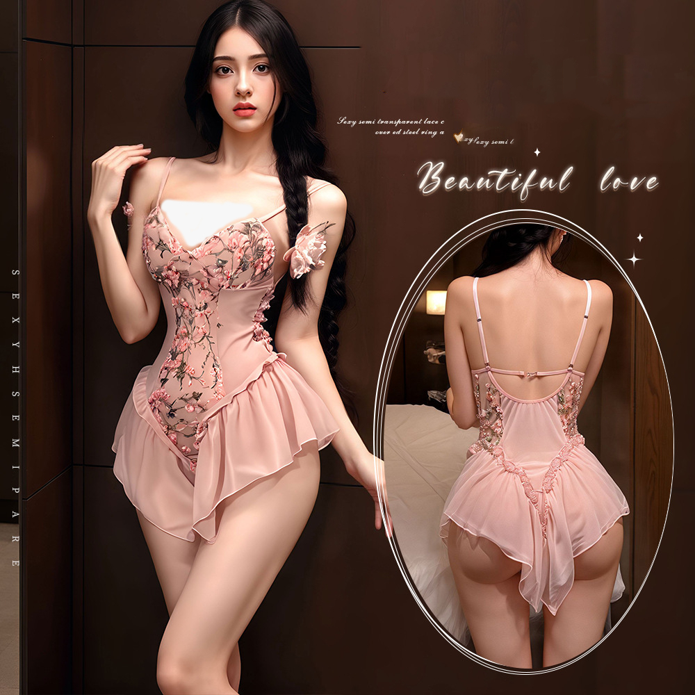 Vee Premium Renda Lingerie Lingering Sexy Transparan Dewasa Pakaian Dinas Istri Menggoda Piyama Seks