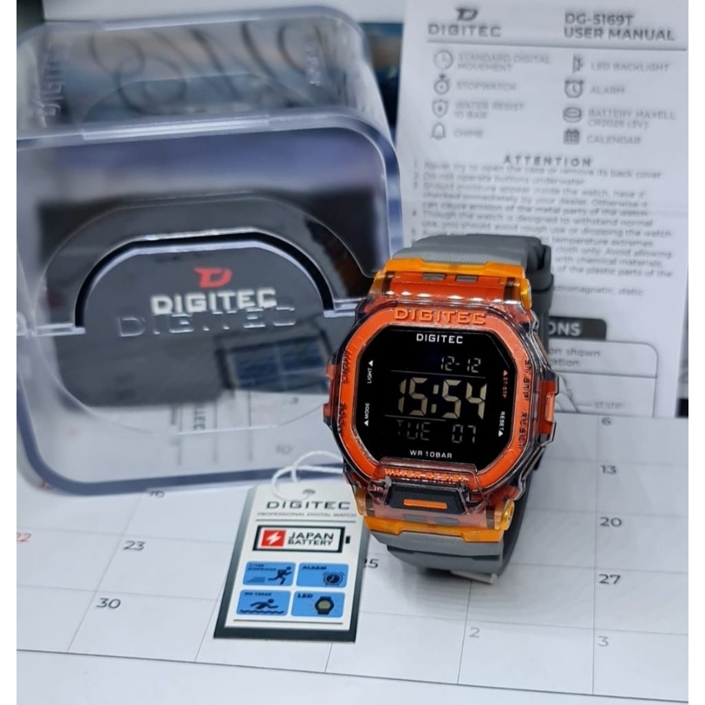 Jam tangan pria Digitec Digital New Original