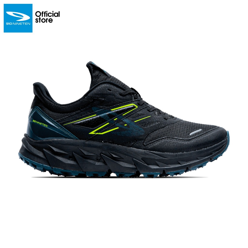 Sepatu Trail Run Yuza Evo Hitam/Hijau Tua/Jingga