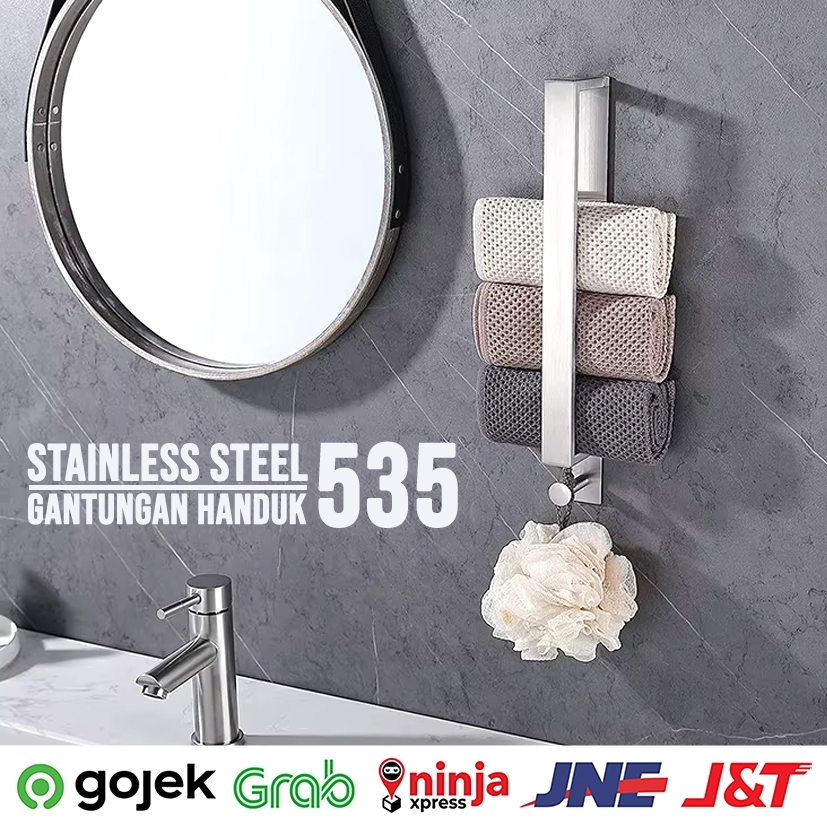Gantungan handuk 535 / Gantungan Handuk Stainless Steel / Rak handuk / gantungan handuk