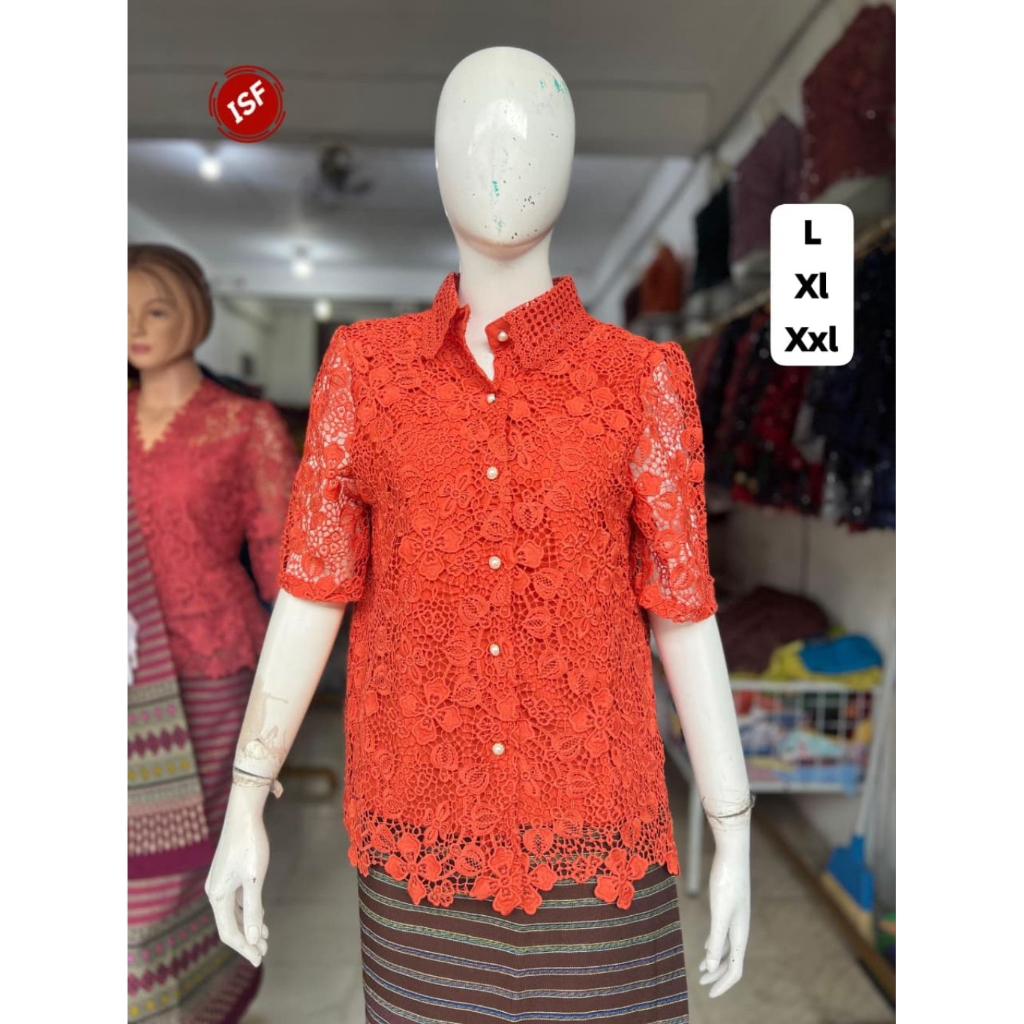 BLOUSE Brokat Cheryy Lace/Atasan Brokat Premium Bangkok