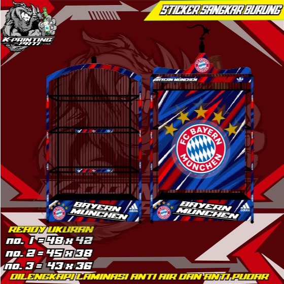 Stiker Decal Bayern München SANGKAR BURUNG/sangkar burung kotak/koper burung cucak ijo dll
