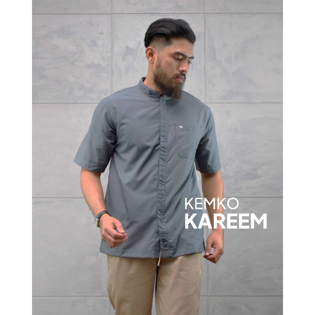 AS SAFWA Baju Kemeja Koko Kemko KM64 Pd - Kareem Lengan Pendek