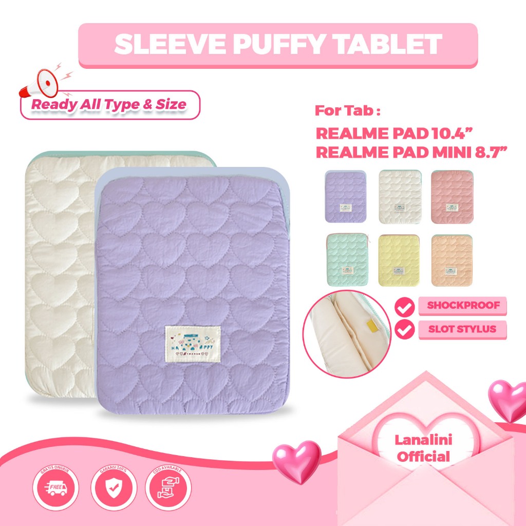 Realme Pad 10,4 10.4 Mini 8.7 Inch 2022 Tablet Sleeve Sarung Case Casing Universal Slot Keyboard Pen