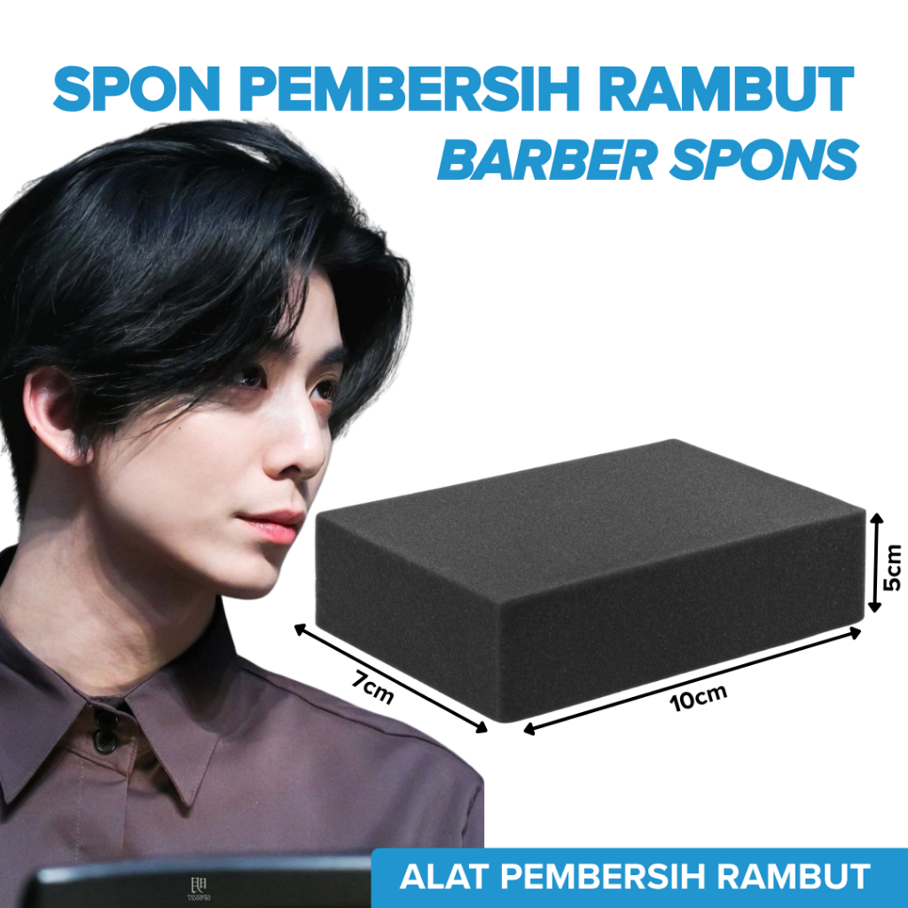 spon busa pembersih sisa rambut cukut pangkas rambut barbershop