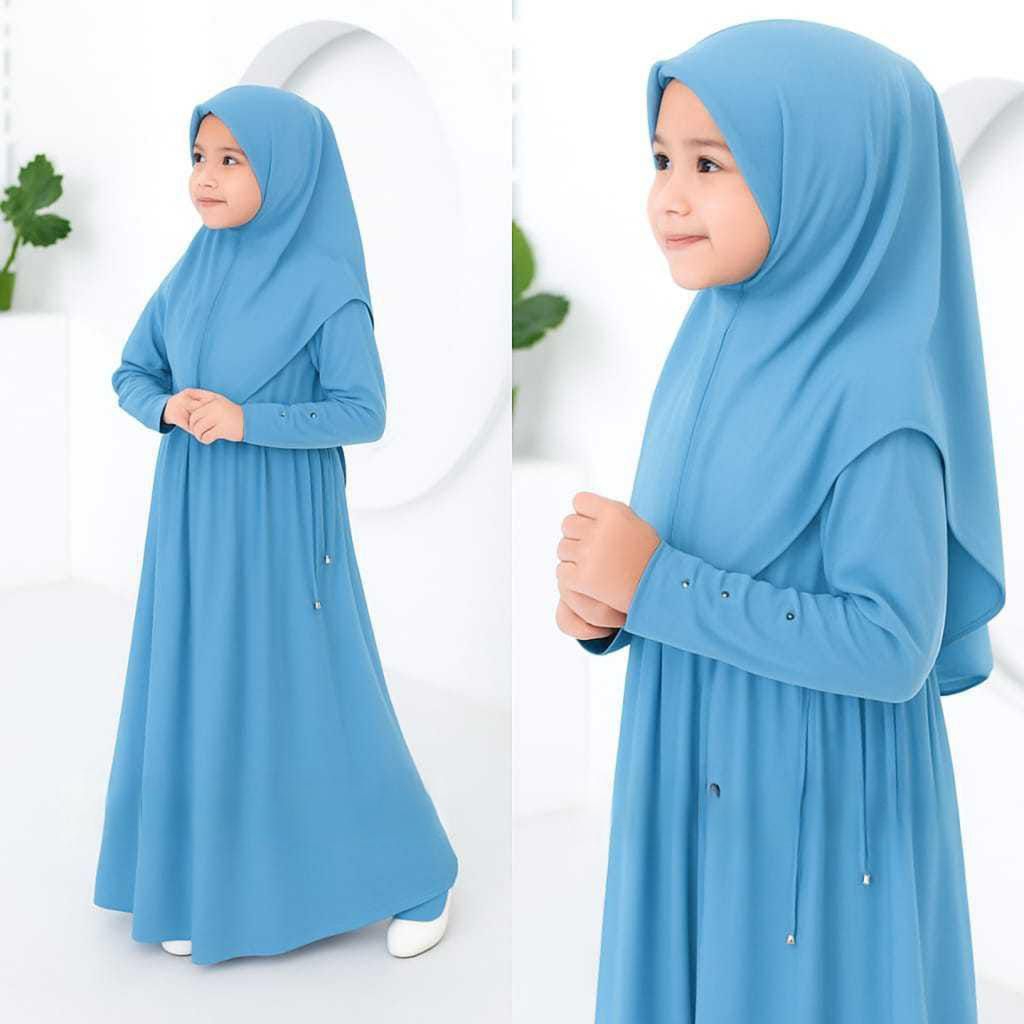 BEST SELLER Gamis Anak Viral - Gamis Dress Anak Remaja Tanggung Syar'i Warna Putih Hitam Maroon