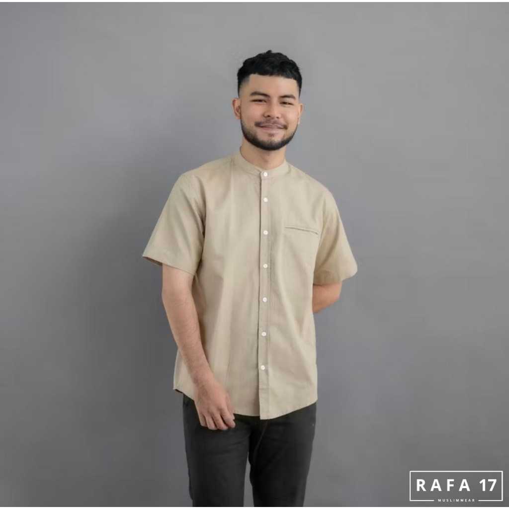Kemeja Koko Pria Shanghai Lengan Pendek Polos Katun / Kemeja Shanghai Pria