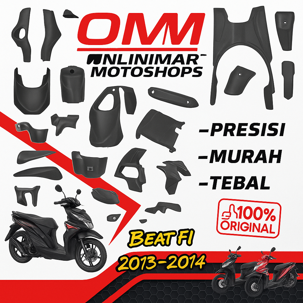 Batok Depan Beat Fi 2012 - 2015 Stater Berisik Hitam - MIKA KM orii onl