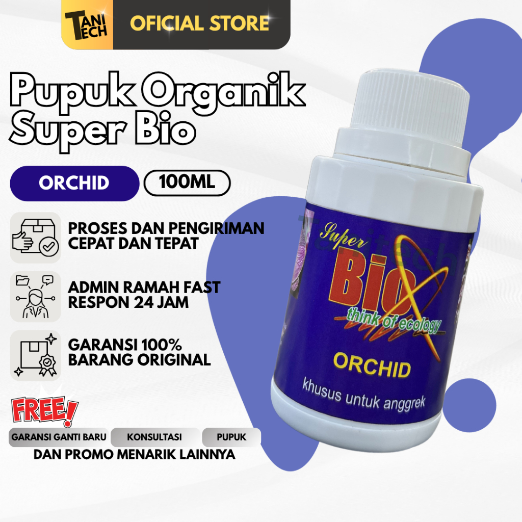 Pupuk Cair SUPER BIO ANGGREK Nutrisi Lengkap Perangsang Bunga & Akar Anggrek