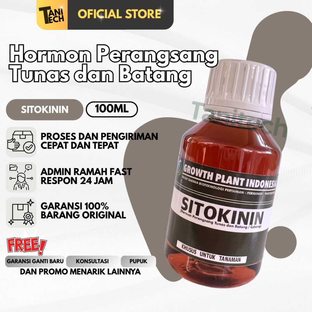Hormon SITOKININ 100ml Perangsang Tunas Baru & Percabangan Tanaman Lebih Banyak