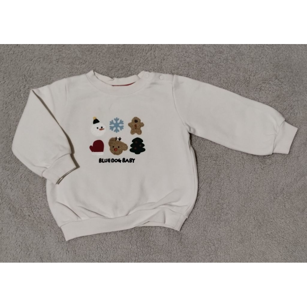 LIKE NEW Preloved Crewneck CN Baby BD Bluedog Blue dog