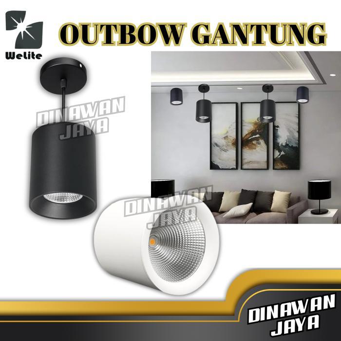 Lampu Gantung Downlight Outbow Led COB Downlight Plafon Ruang Tamu Hitam Putih