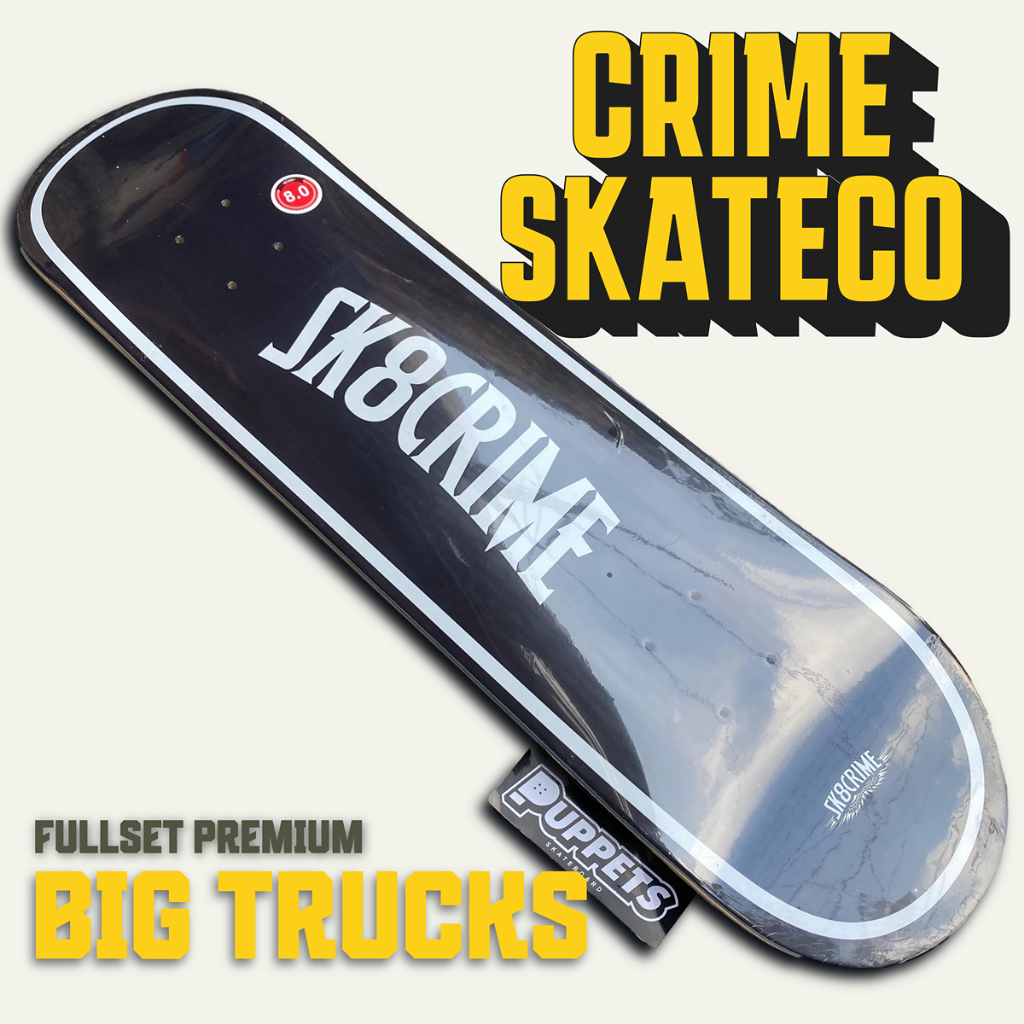 Crime  Skateboard fullset lengkap anak dewasa pemula bukan blank Tuck verb blakc market