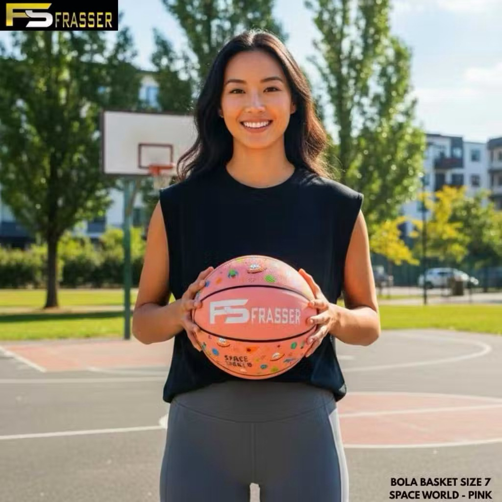 Bola Basket Olahraga Basketball Karet Natural Ruber Original Size 7 Termurah BBS RB Space World