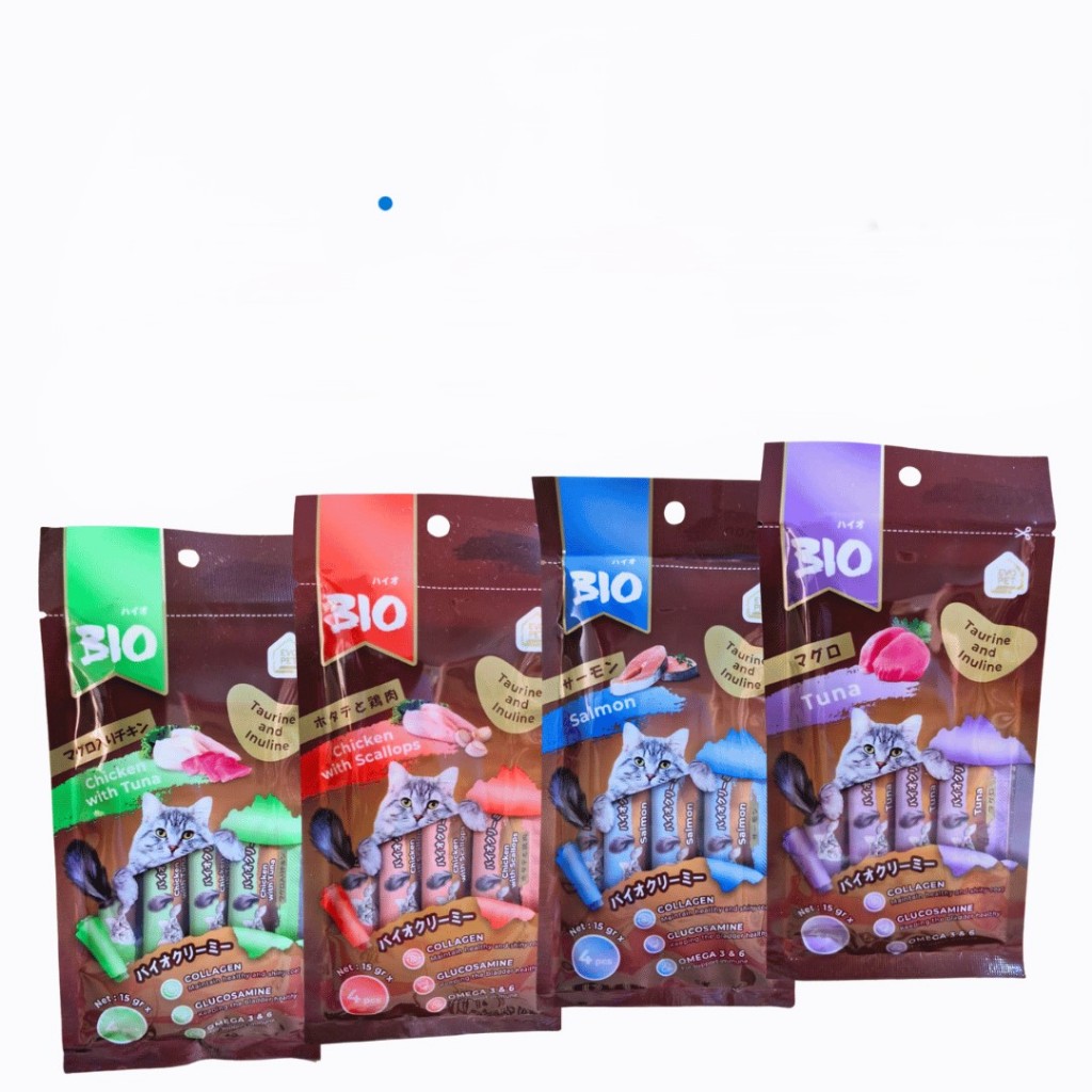 INTI BERKAH JAYA Bio creamy 60gr isi 4 Cat treat snack kucing creamy