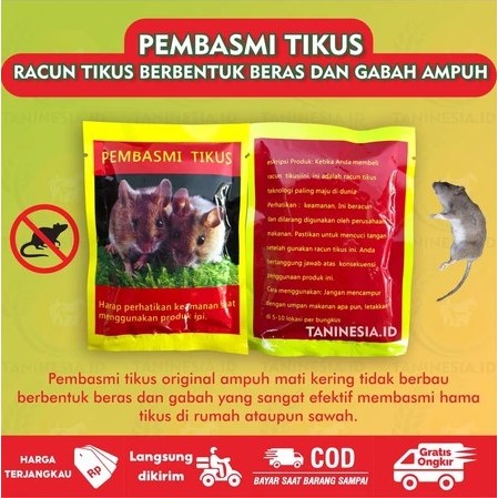 RACUN PEMBASMI TIKUS BERAS MERAH MATI KERING