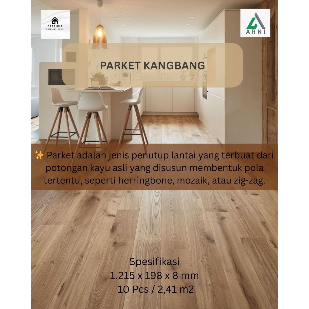 Lantai Kayu Parket | Parket Kayu Asli | SPC Lantai Kayu 8mm