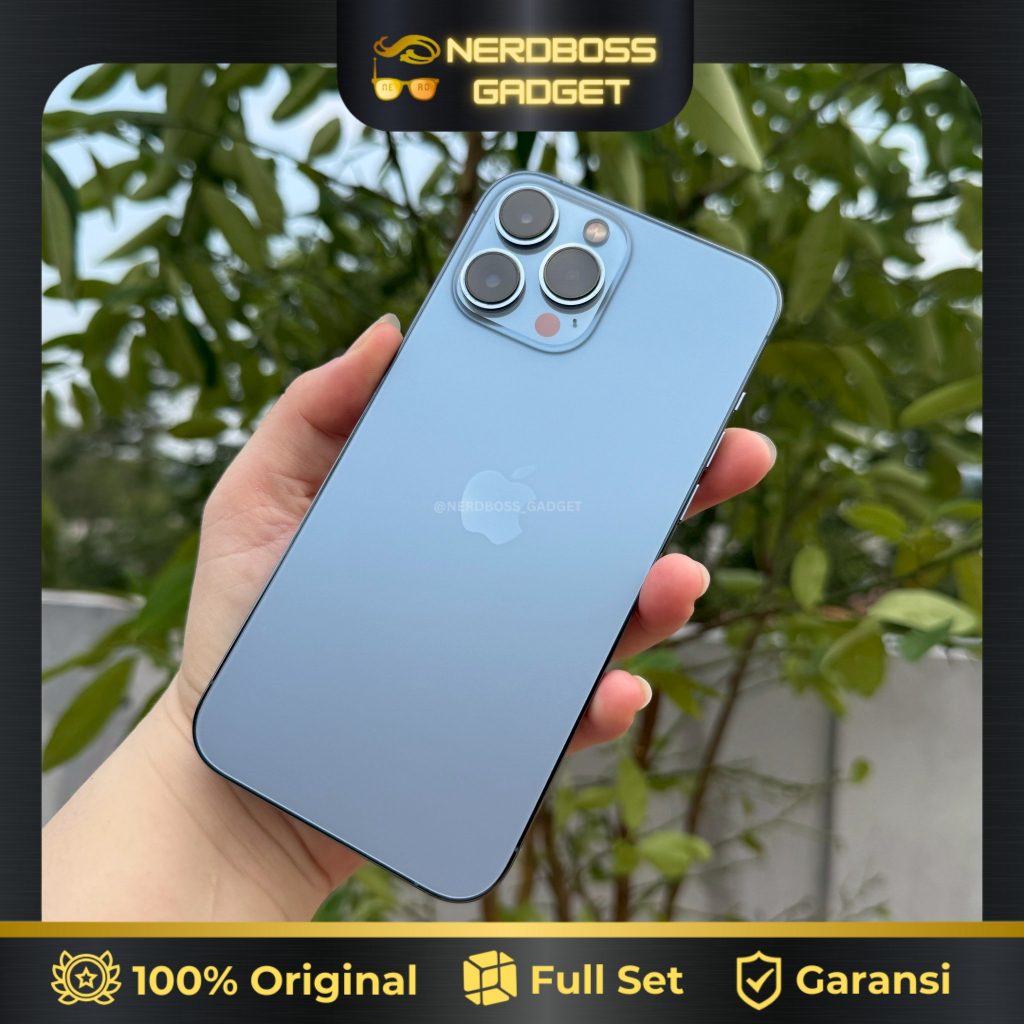 APPLE IPHONE 13 PRO MAX SIERRA BLUE 512GB ORIGINAL MULUS MANTAP FULLSET GES