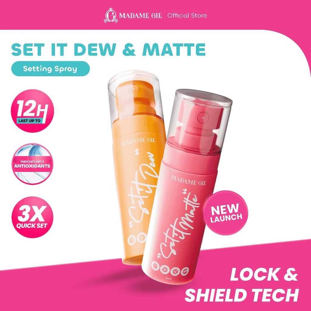 MADAME GIE SETTING SPRAY MATTE & DEWY FINISH | Setting Spray Madame Gie