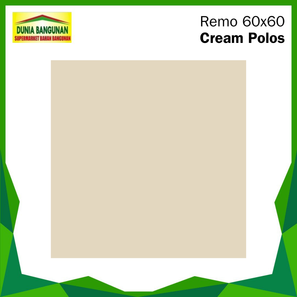 Granit Lantai Glossy 60x60 Cream Polos Glossy Remo KW1 / Granit Lantai 60x60 Cream Polos