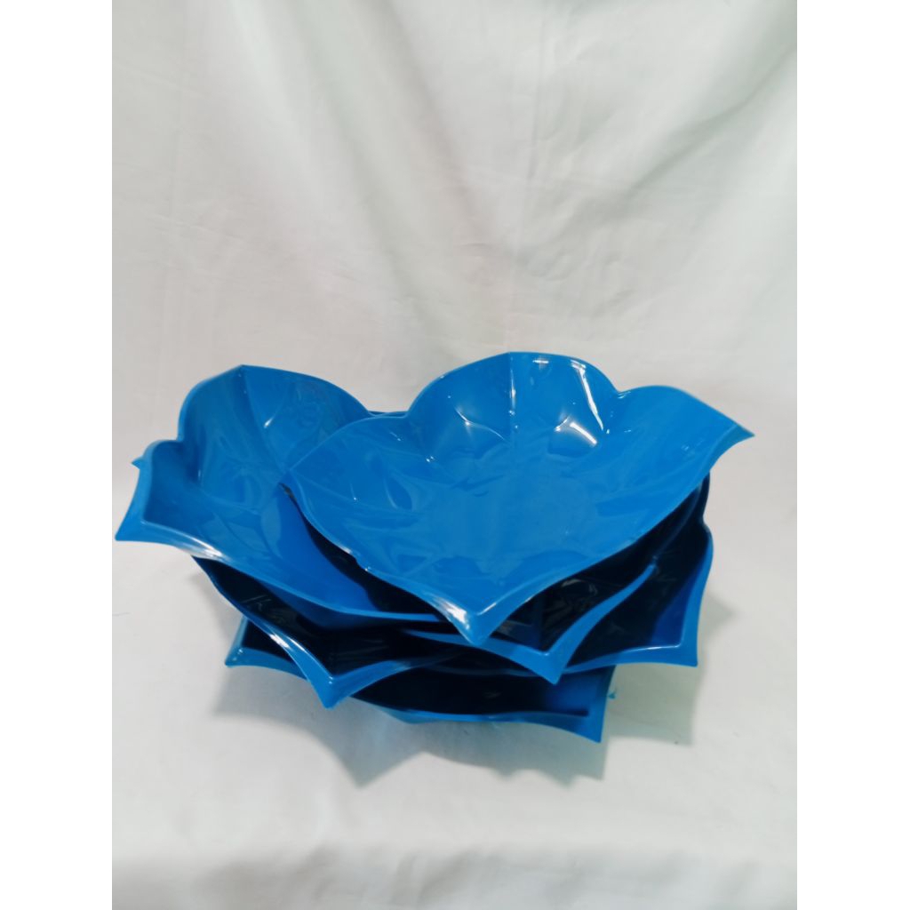 6 PCS WARNA BIRU PIRING PLASTIK LOTUS TRIXY/PIRING HIAS/PIRING UNIK