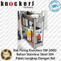 Rak Laci Bumbu Knockers Stainless Steel Drawer Basket 304 SW-200D Original Knockers