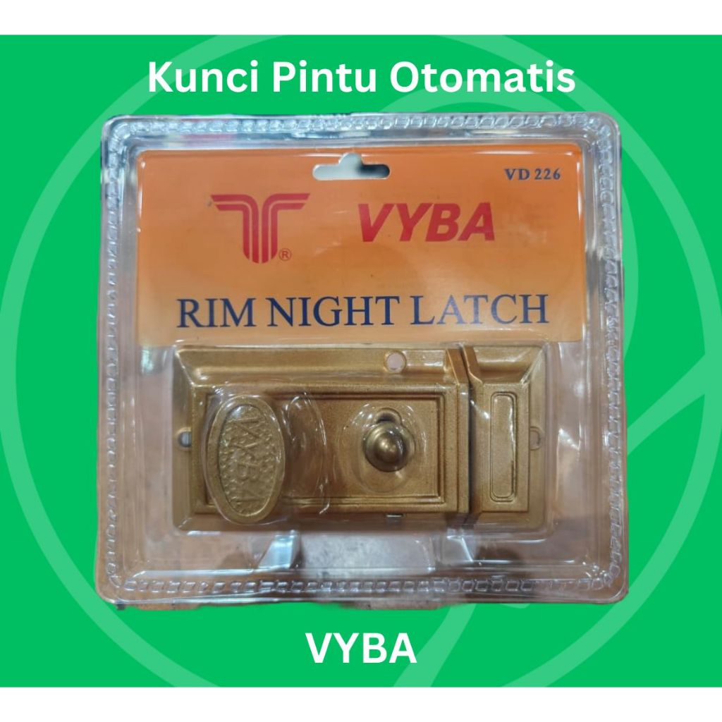 VYBA Kunci Pintu Besi Otomatis Rim Night Latch Kunci Kodok VYBA