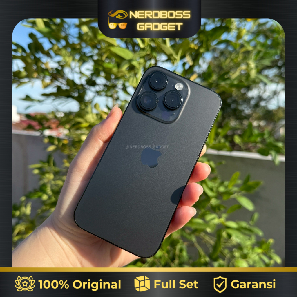 APPLE IPHONE 14 PRO SPACE BLACK 256GB ORIGINAL MULUS MANTAP FULLSET