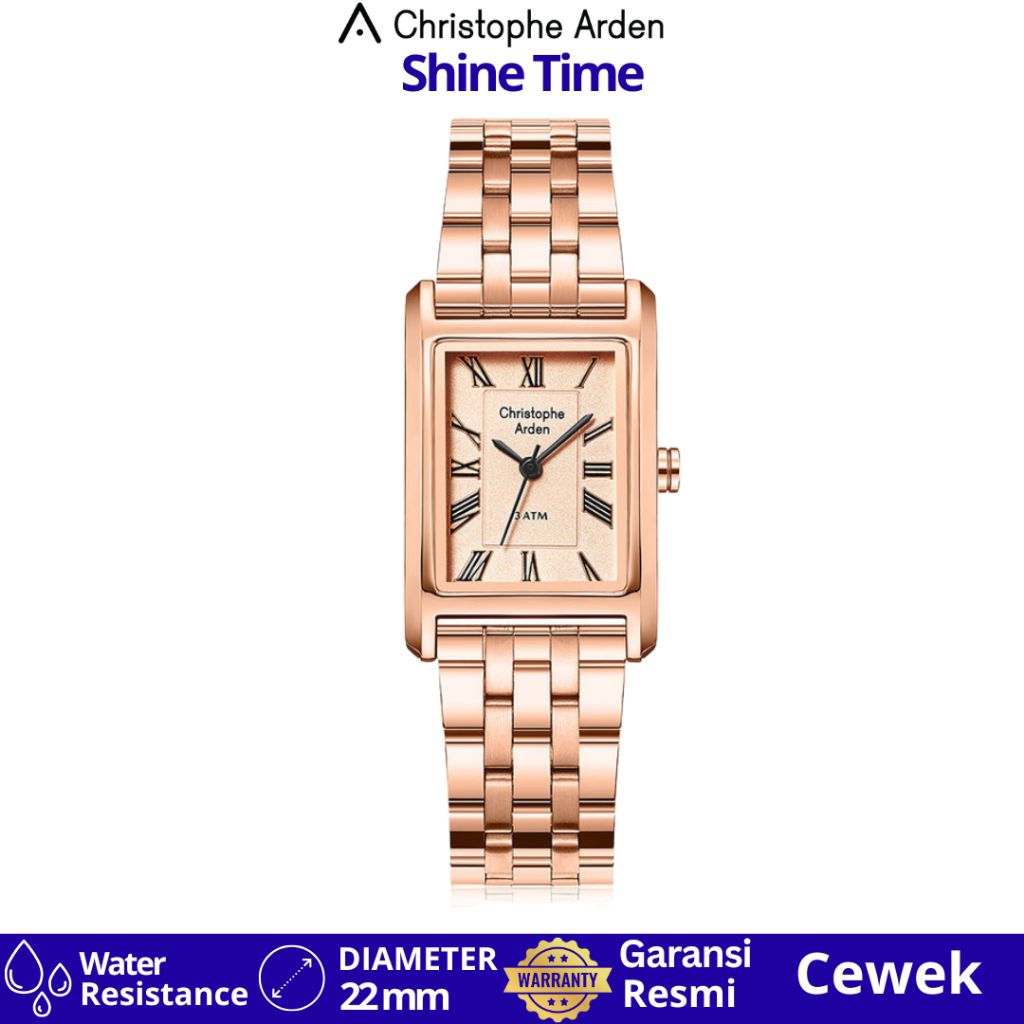 Jam Tangan Wanita Cristophe Arden CA 1006 LDGRGPN