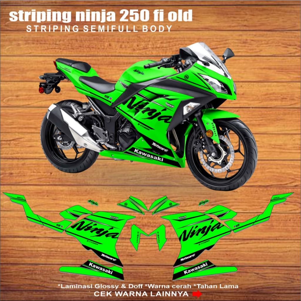STIKER STRIPING SEMI FULL KAWASAKI NINJA OLD / STIKER SEMI FULL NINJA 250 FI