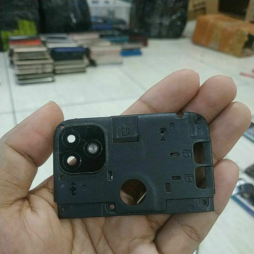 penutup mesin bekas itel vision L6005,kaca kamera pecah