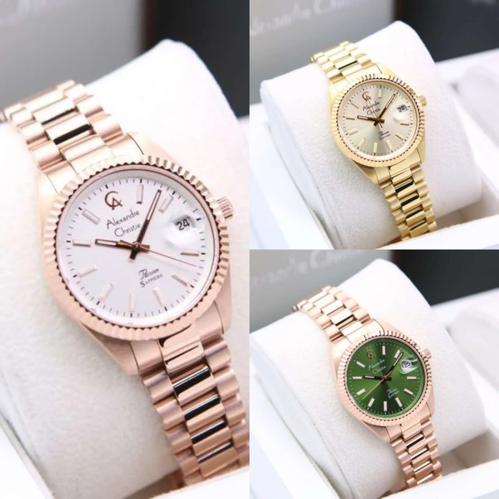 JAM TANGAN WANITA ALEXANDRE CHRISTIE AC 5016 AC5016 GOLD ORIGINAL GARANSI RESMI 1TAHUN