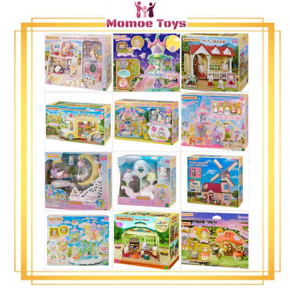 Sylvanian Families House & Vehice Set Original Epoch (Sylvanian Red Roof House, Sylvanian Families H