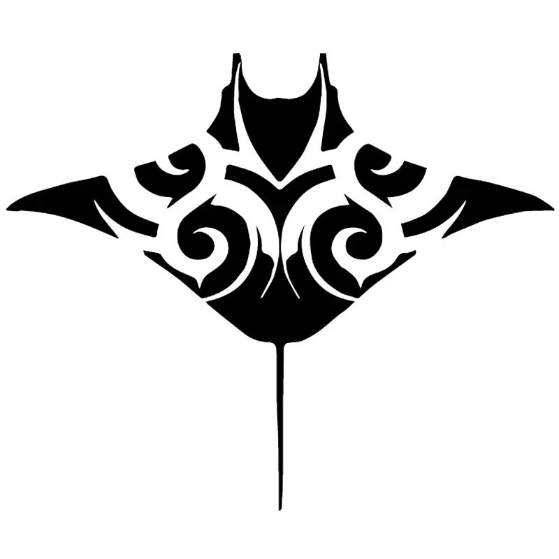 Stiker Mobil Ikan Pari Manta Kehidupan Laut Pantai Laut Pantai PVC Penutup Goresan Stiker Lucu, Deko