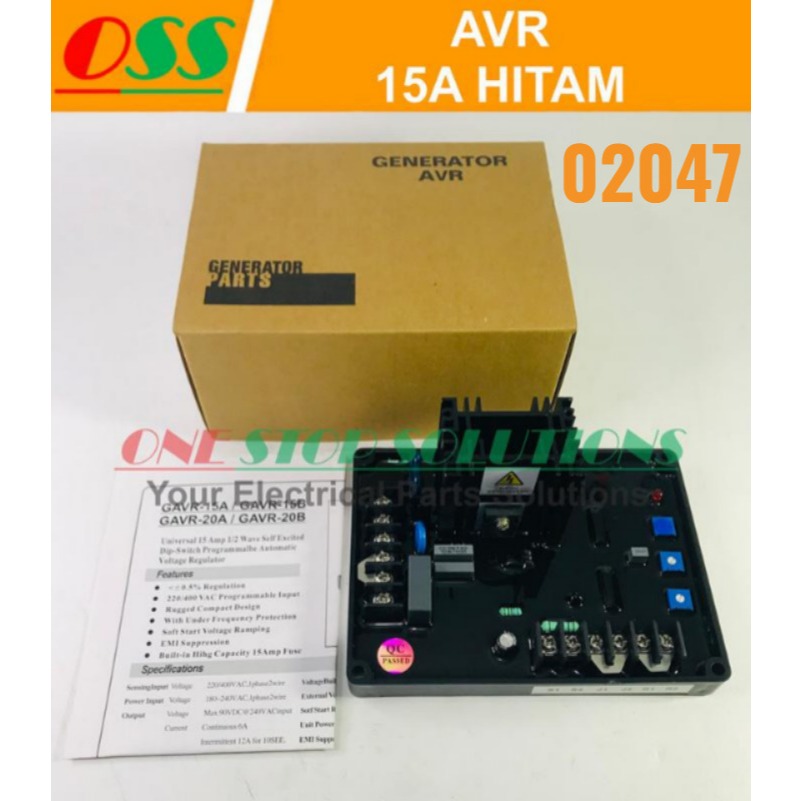 AVR UNIVERSAL AVR GENERATOR AVR GENSET GAVR15A / GAVR-15A BLACK HITAM
