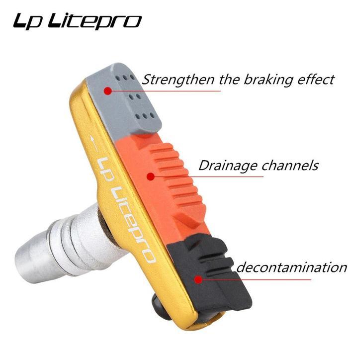 Spo- Lp Litepro V Brake Brake Shoe Karet Kampas Rem Sepeda Lipat Roadbike