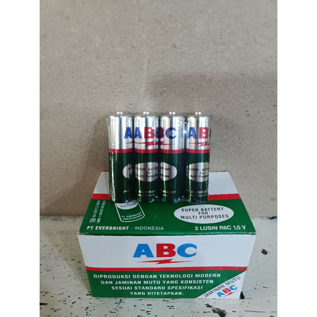 Baterai ABC Jam AA ( A2 ) Isi 12 Pcs ( 1 Lusin )