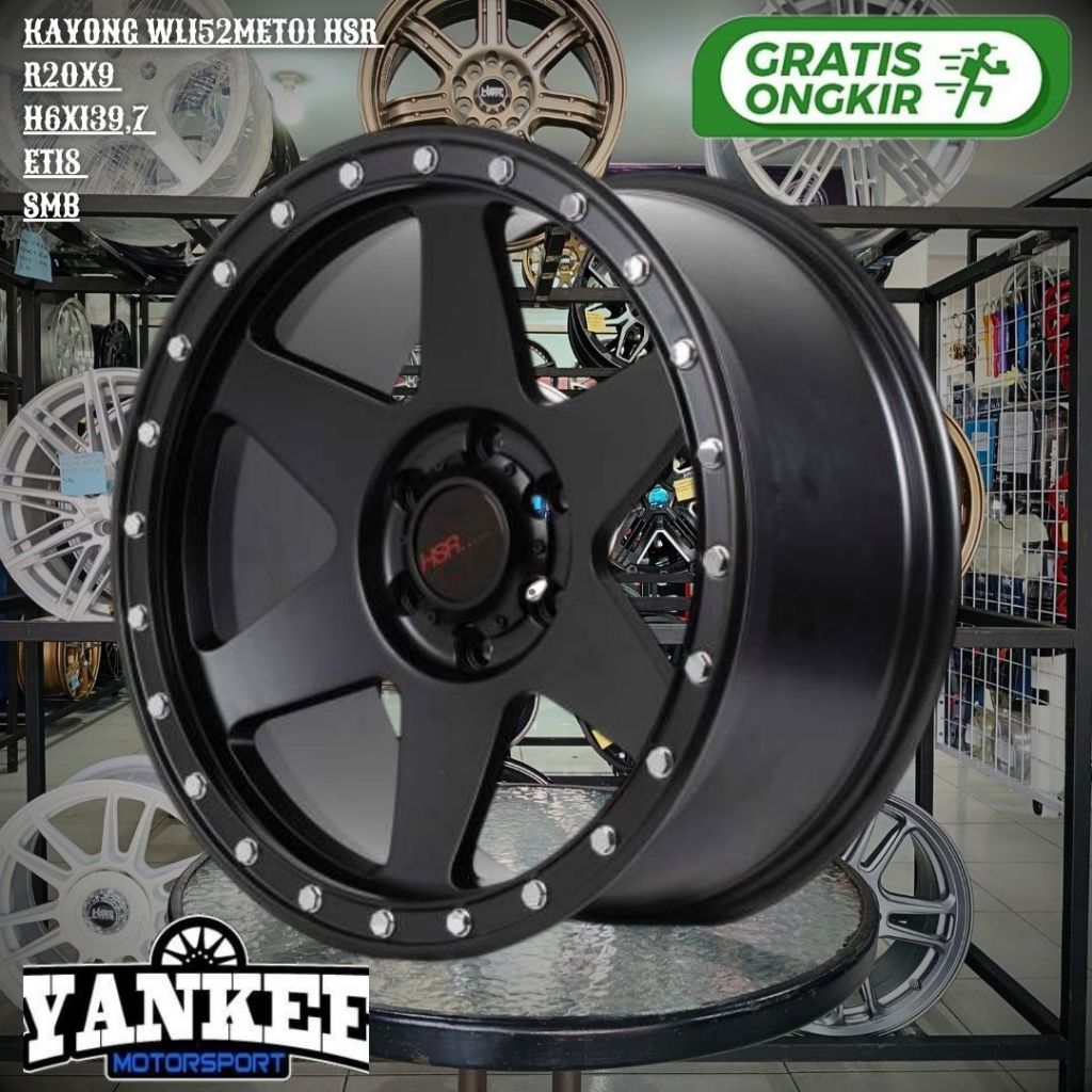 VELG MOBIL COLORADO,TRAIBLAZER,TRITON RING 20 LEBAR 9 HSR KAYONG WL152MET01 LOBANG 6