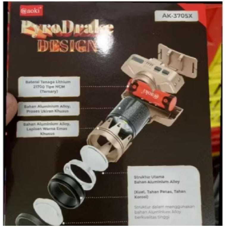 Senter Kepala AOKI PyroDrake AK-3705X 90W 43000Lumen Dual Light