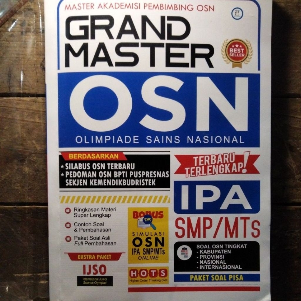 Buku grand master OSN IPA SMP/MTs preloved, Buku OSN IPA SMP, Buku osn ipa smp, buku osn ipa MTs, bu