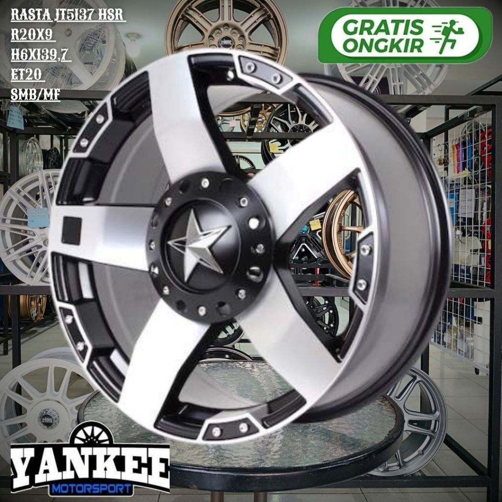 Velg Mobil untuk SAVANZA,COLORADO,TRAIBLAZER,TRITON HSR RASTA JT5139 Ring 20 R20 baut 6