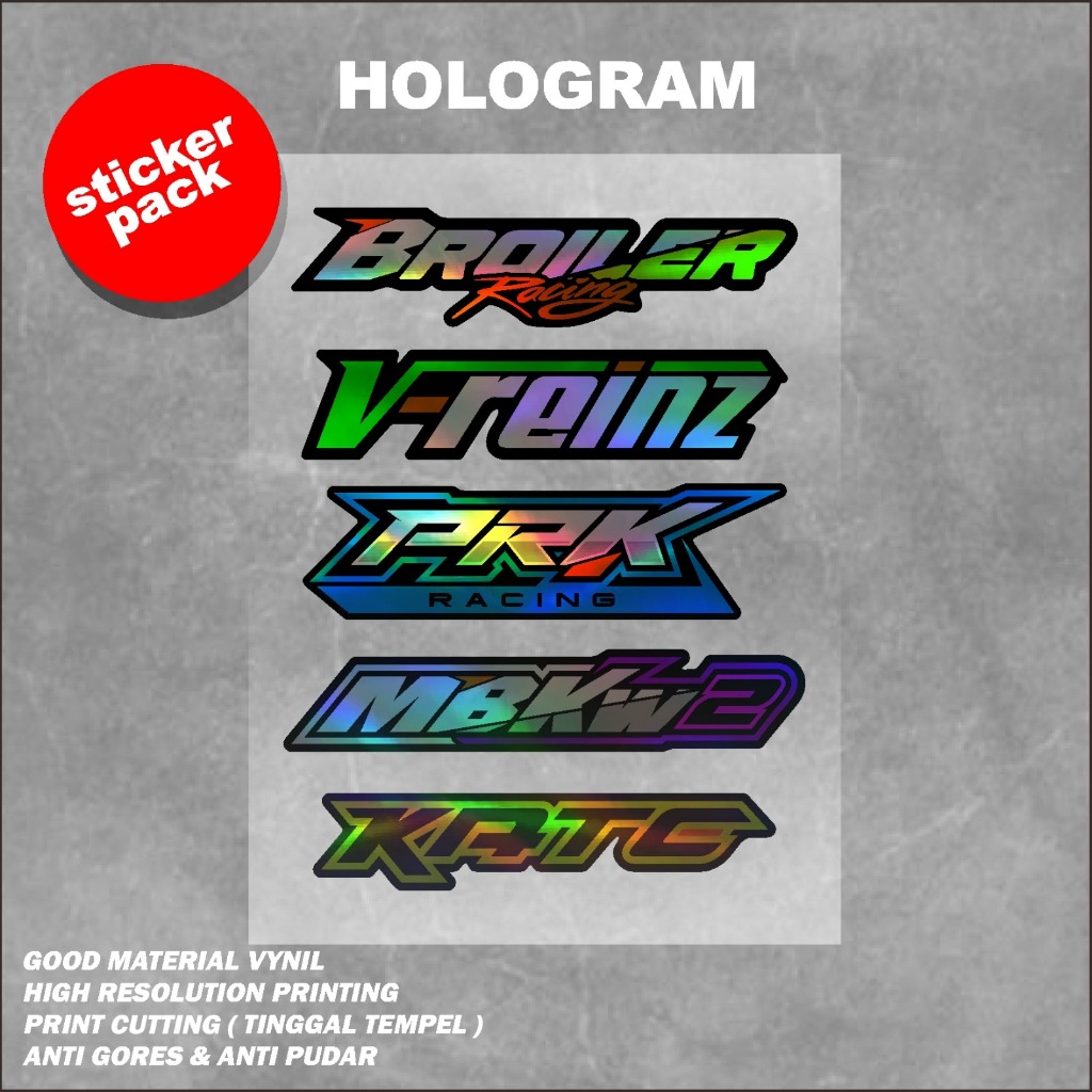 Sticker Pack Racing Bengkel Balap Bloiler Racing Vreinz PRK MBKW2 KATE Montor Maboer