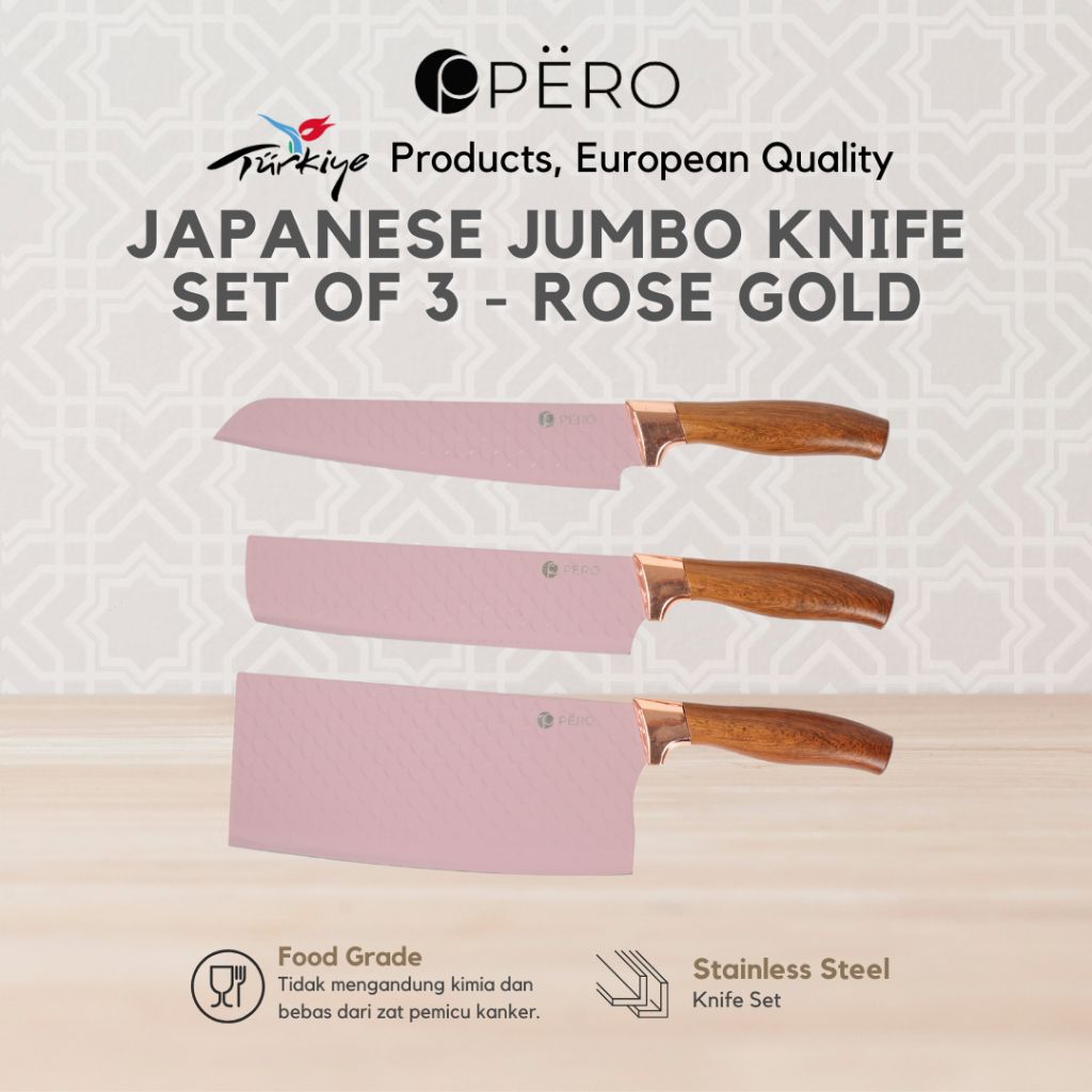 Pero knife Japanese jumbo set of 3 / Pisau set Japanese jumbo