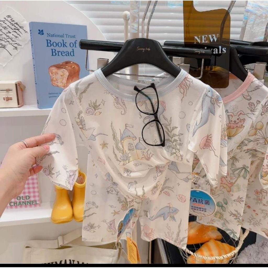 Piyama Anak Premium Bahan Tencel – Super Lembut, Adem & Nyaman | Korean Style Lucu