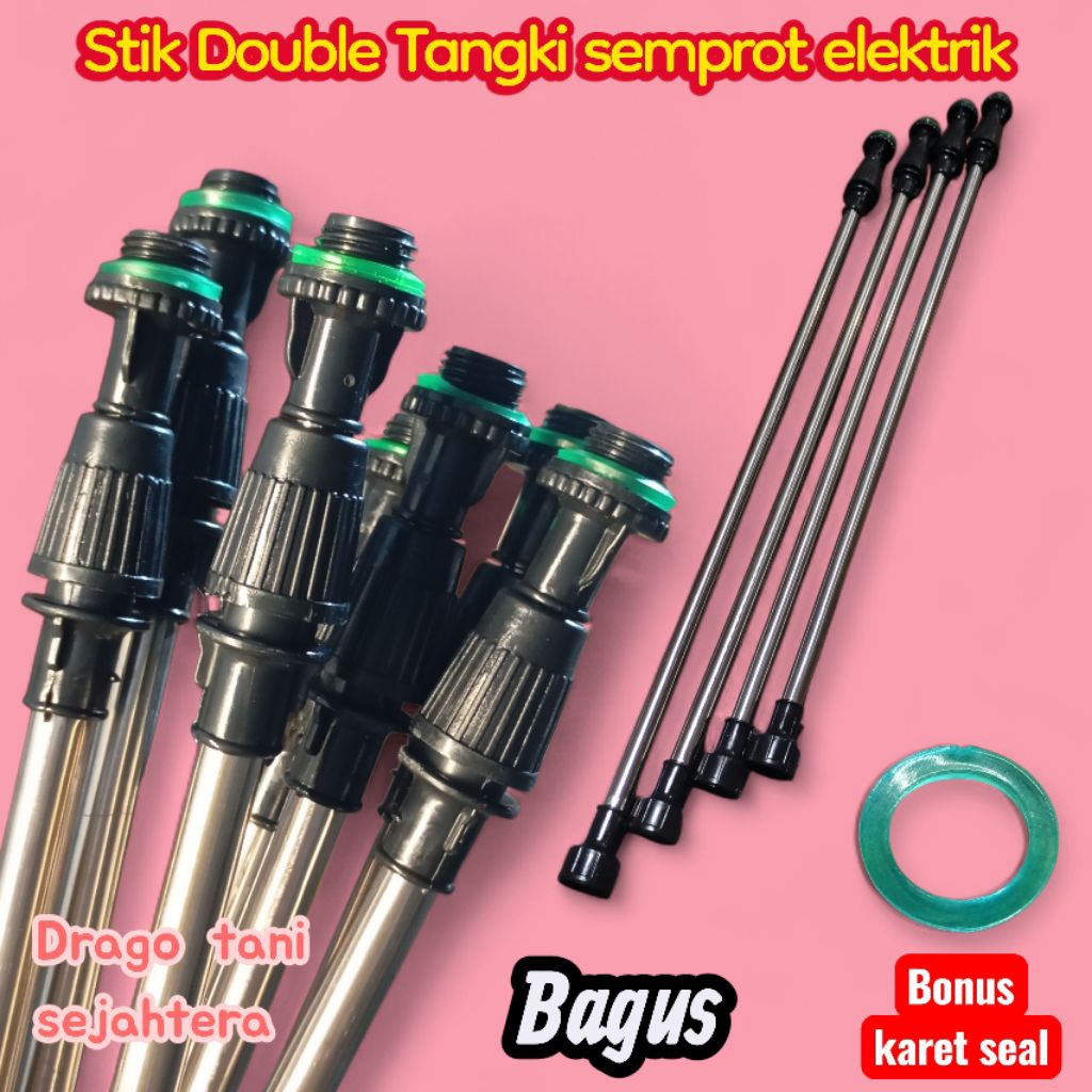 Stik Double Tangki Semprot manual elektrik kualitas Bagus panjang 82cm