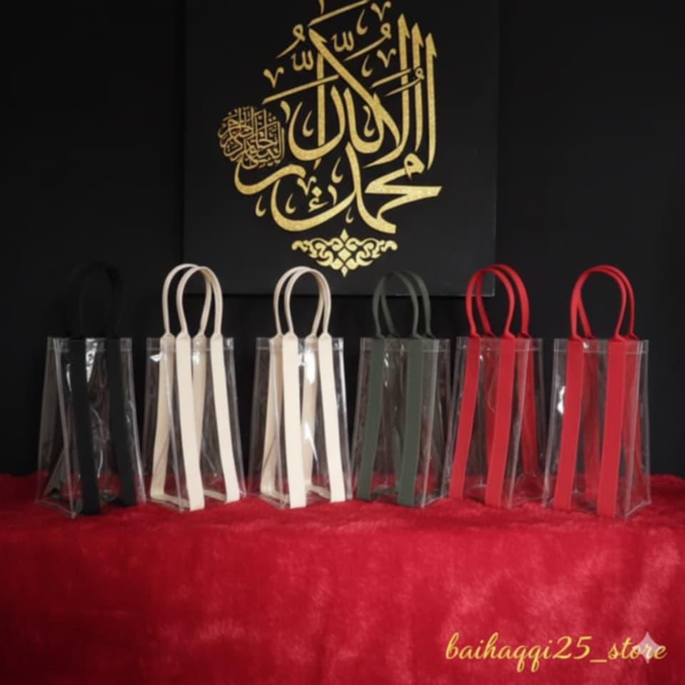 TAS BOTOL MINUM / TAS MIKA PVC / TAS SOUVENIR / GODIE BAG